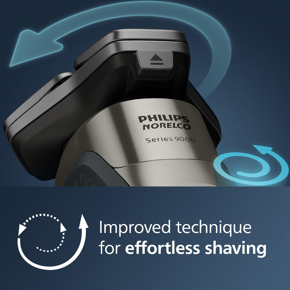 Norelco 9400 lithium battery provides up to 60 minutes of cordless shaving.