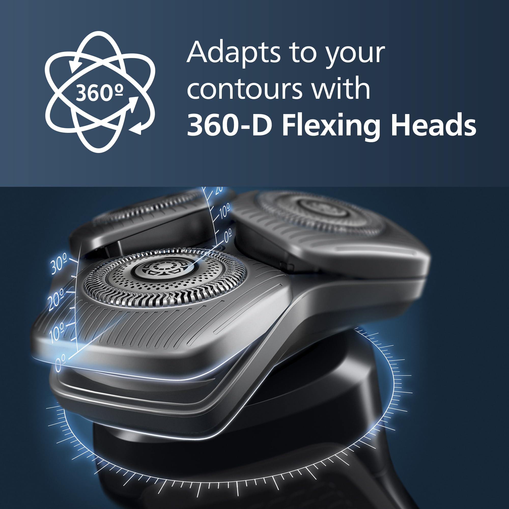 Norelco 9400 shaver ready for wet or dry use, ideal for shower routines.