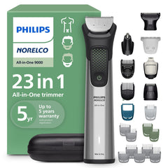 Norelco All-in-One 9000 Series trimmer front view for versatile grooming