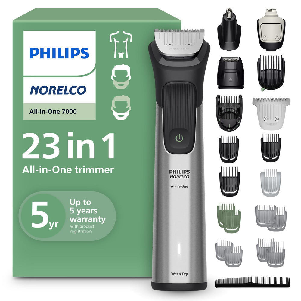 Norelco All-in-One Series 7000 attachments expand grooming options at home