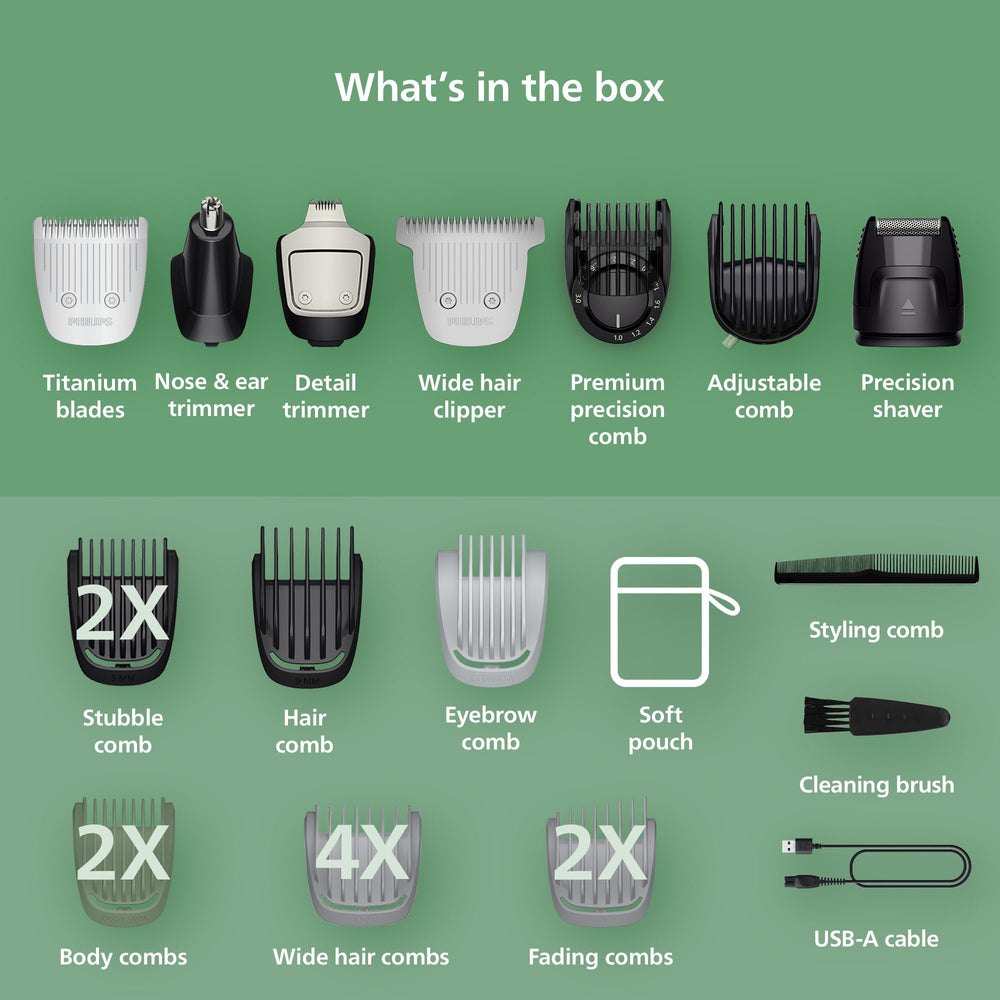 Beardsense technology in the Norelco 7000 detects density for smarter trimming