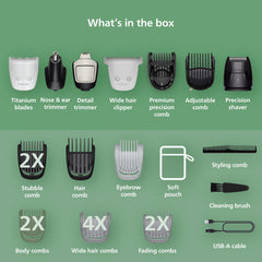 Beardsense technology in the Norelco 7000 detects density for smarter trimming