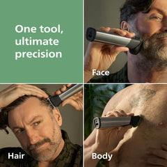 Self-sharpening titanium blades on the Norelco 7000 for lasting precision
