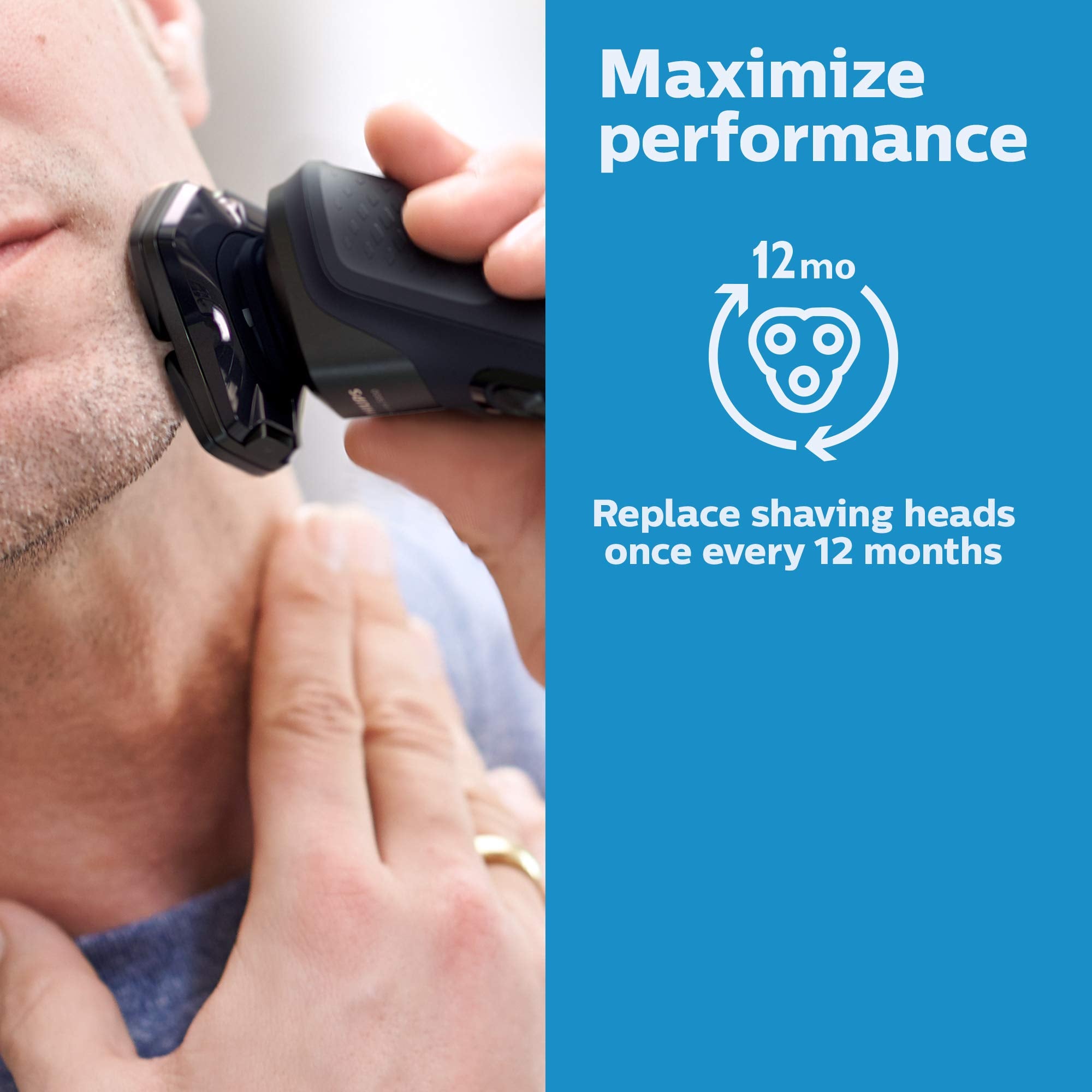 Norelco angular-series shaver compatibility shown for seamless fit
