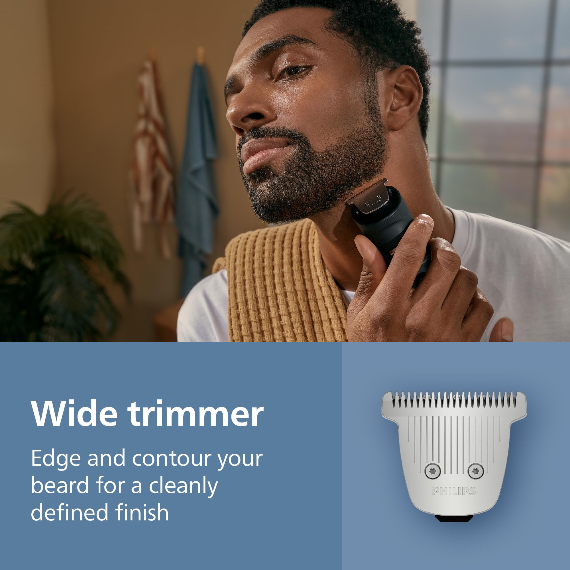 Norelco Beard Trimmer 7000 hair-mess-collector reducing cleanup