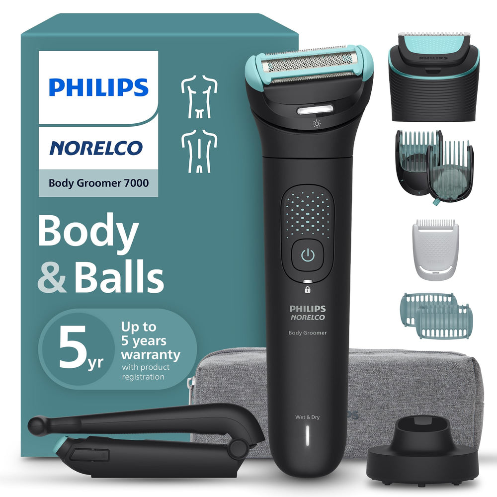 Norelco BG7490 back attachment improves easy back grooming