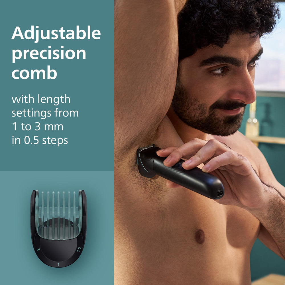 Norelco 5000 intimate comb enables precise grooming in sensitive areas.