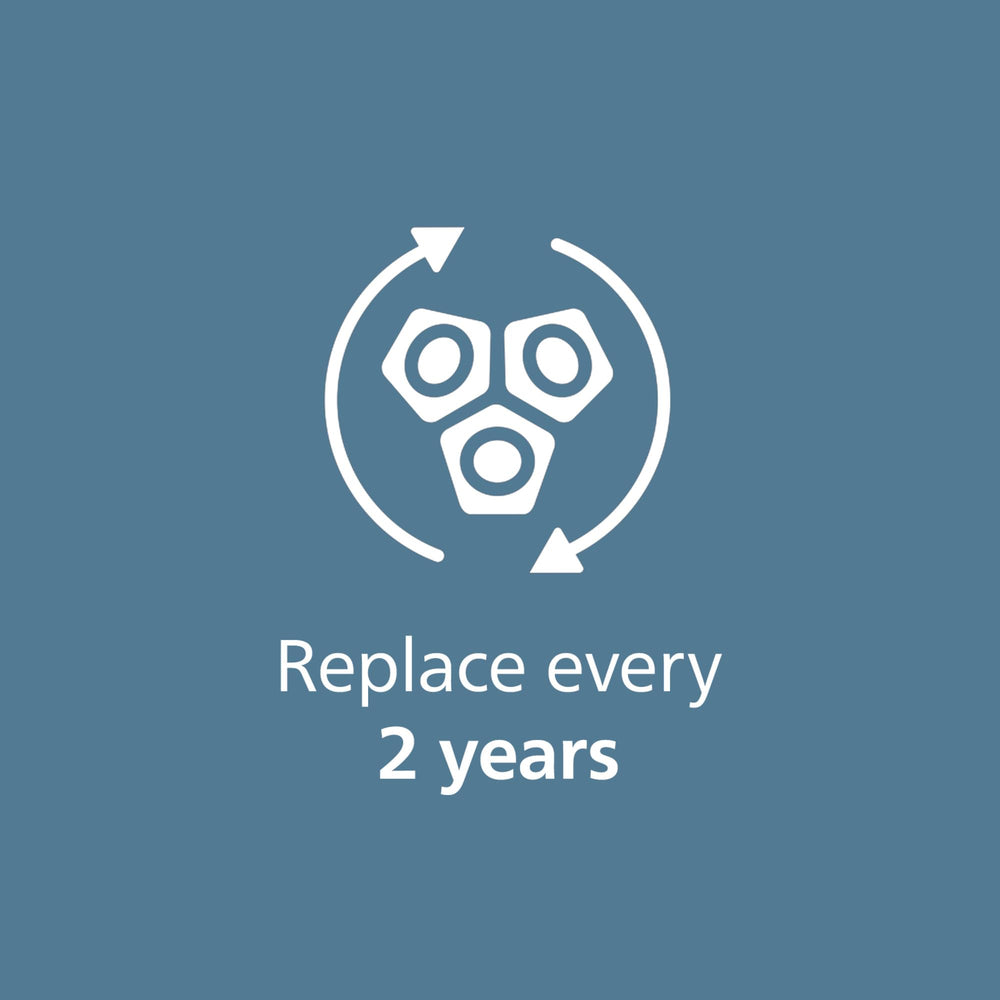 European-made Philips shaving heads ensuring premium quality and reliability.