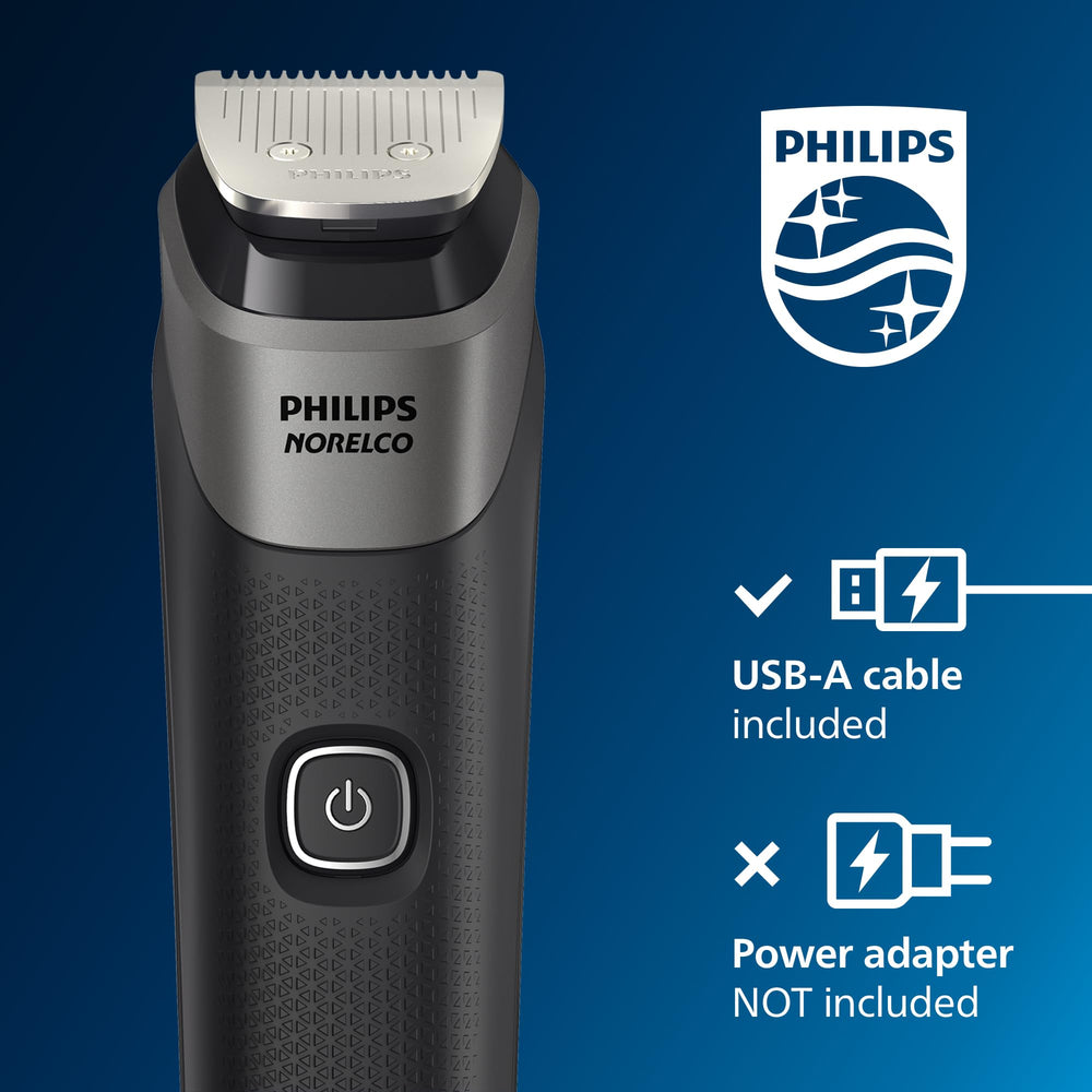 Ergonomic grip enhances comfort and control during grooming with Norelco