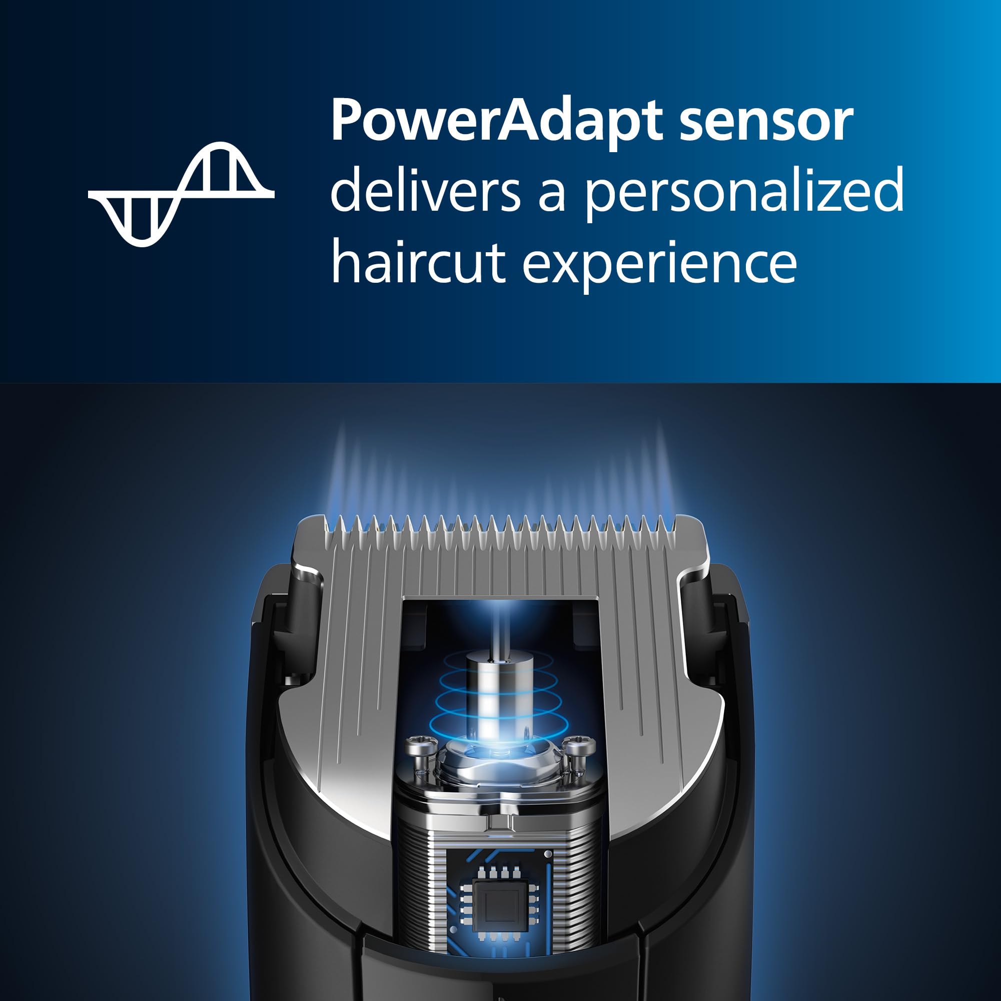 Norelco HC7650-40 trim-and-flow keeps hairs moving away from blades