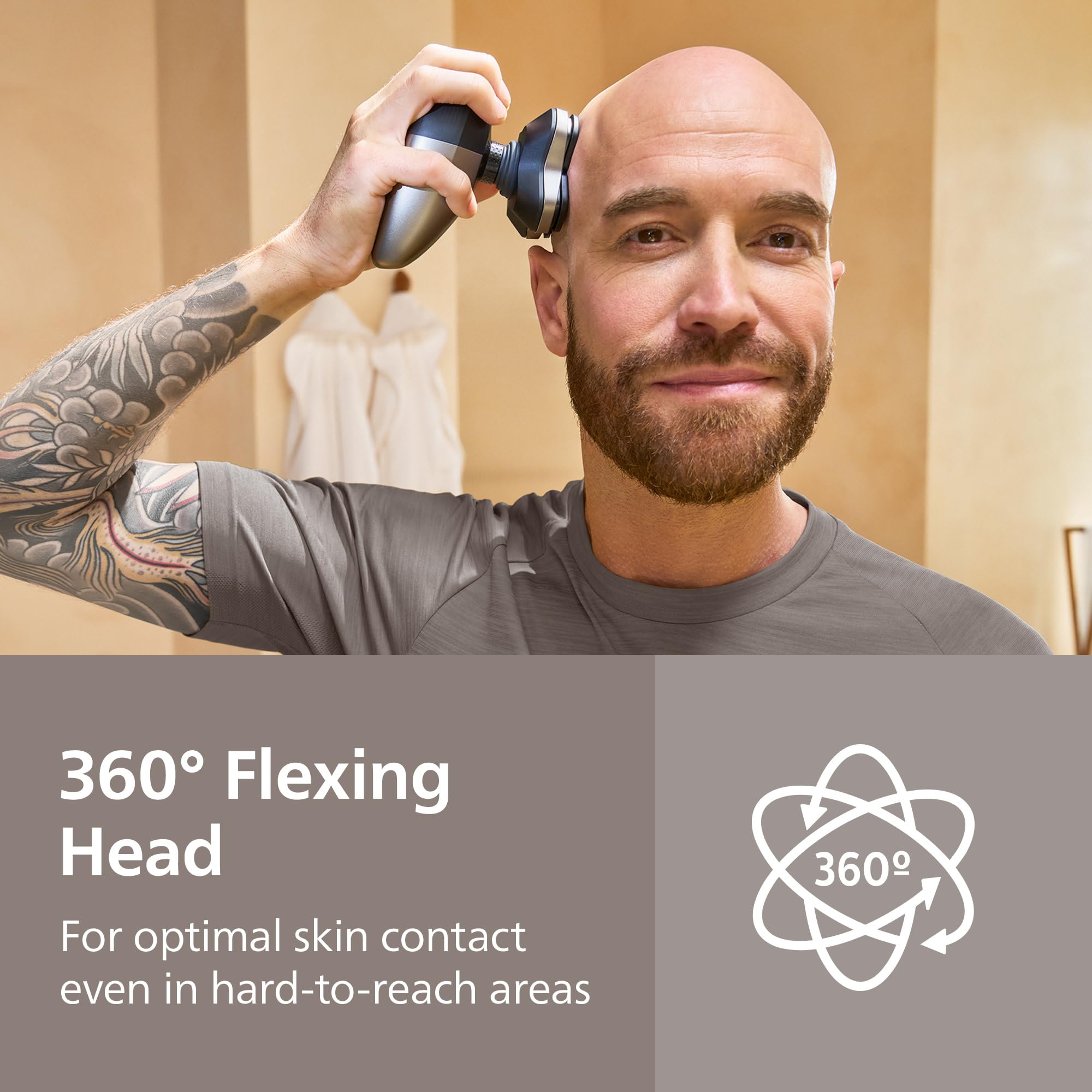 Norelco 9000 PowerAdapt Sensor adjusts power mid-shave