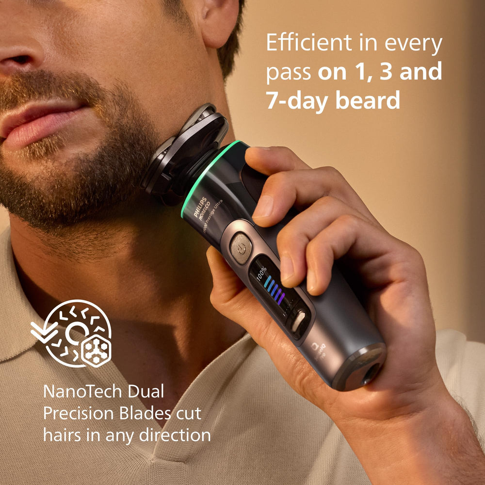 Norelco i9000 offers 5 custom shave modes for adaptable routines.