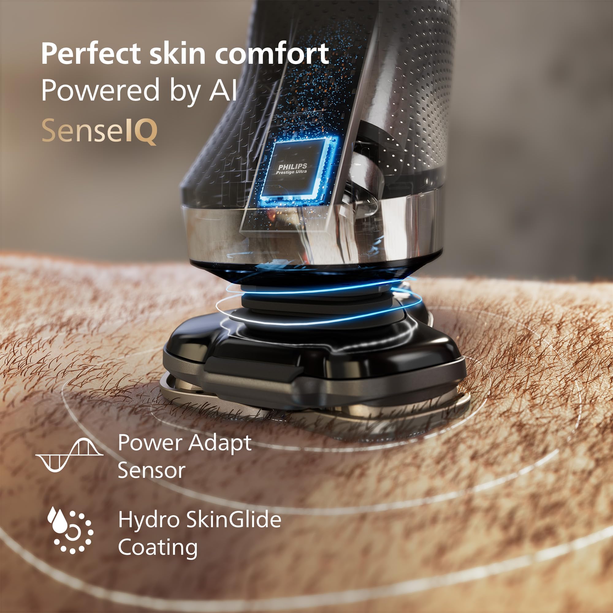 Norelco i9000 cleaning pod for quick, hygienic maintenance.