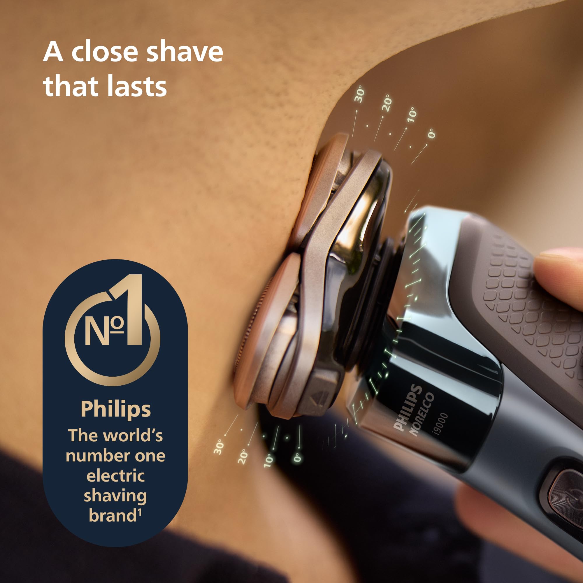Norelco i9000 dual steelprecision blades cut smoothly in any direction.