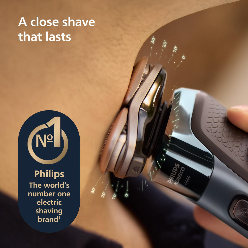 Norelco i9000 dual steelprecision blades cut smoothly in any direction.