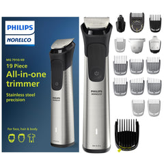 Norelco MG7910 Multigroom kit for versatile beard, hair, and body grooming.