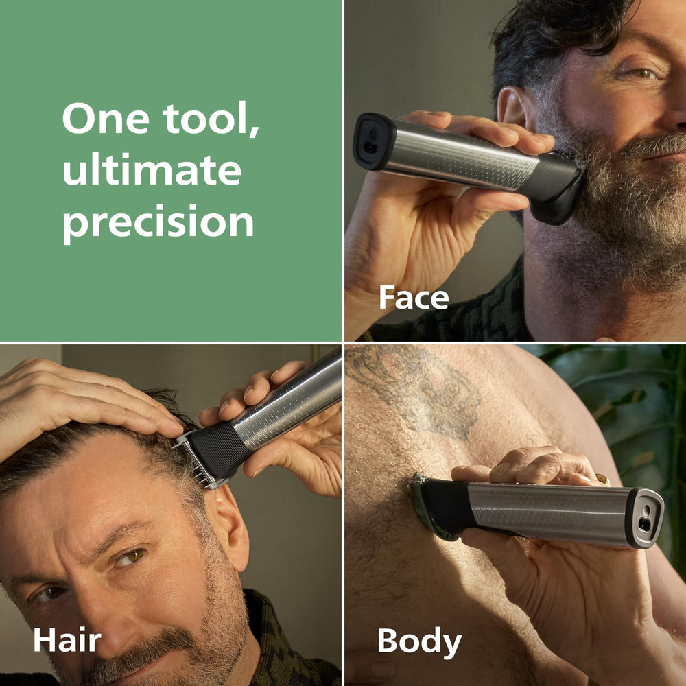 Norelco MG9580 precision comb with 11 settings for exact length control.