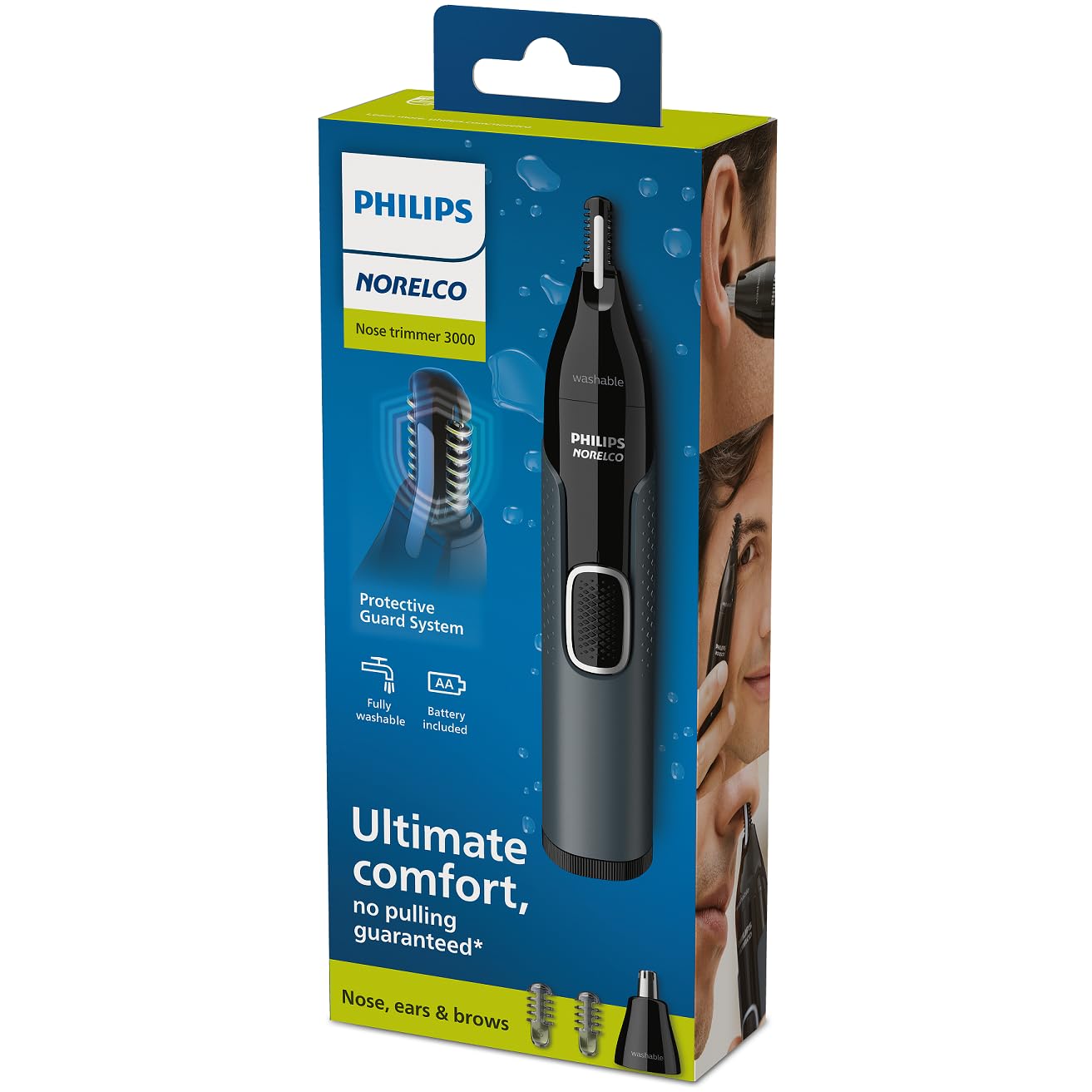 Norelco Nose Trimmer 3000 travel pouch ready for on-the-go grooming.