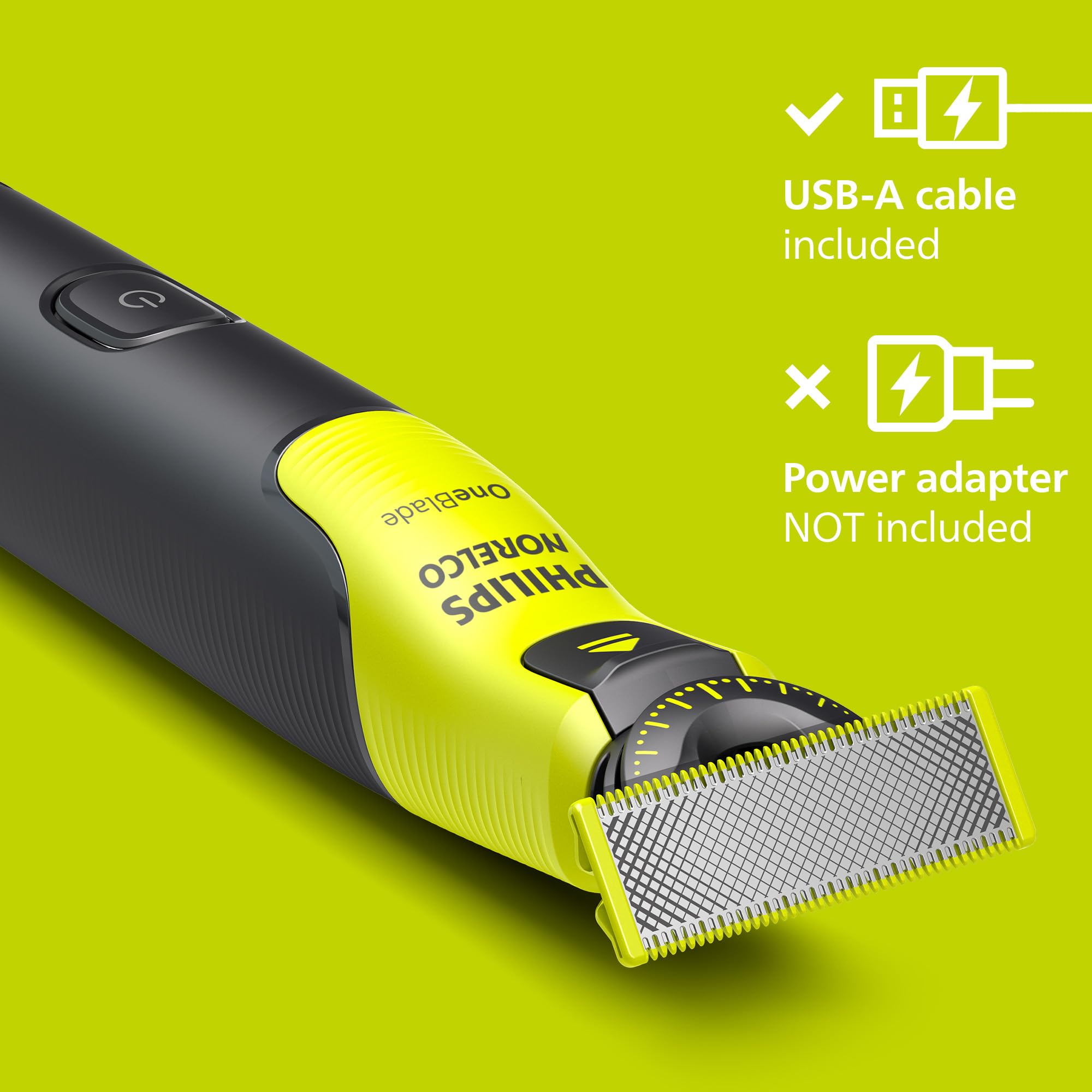 Norelco OneBlade 360 app interface with maintenance tips