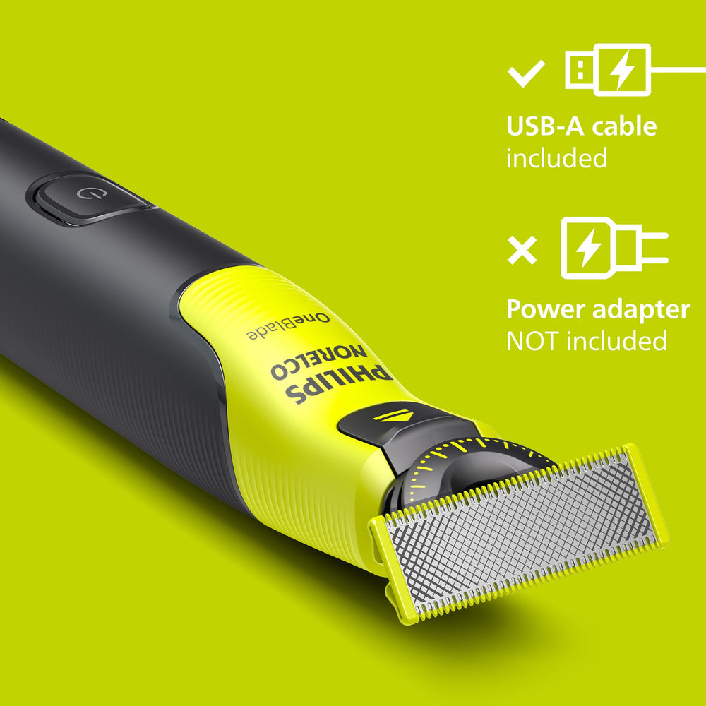 Norelco OneBlade 360 app interface with maintenance tips