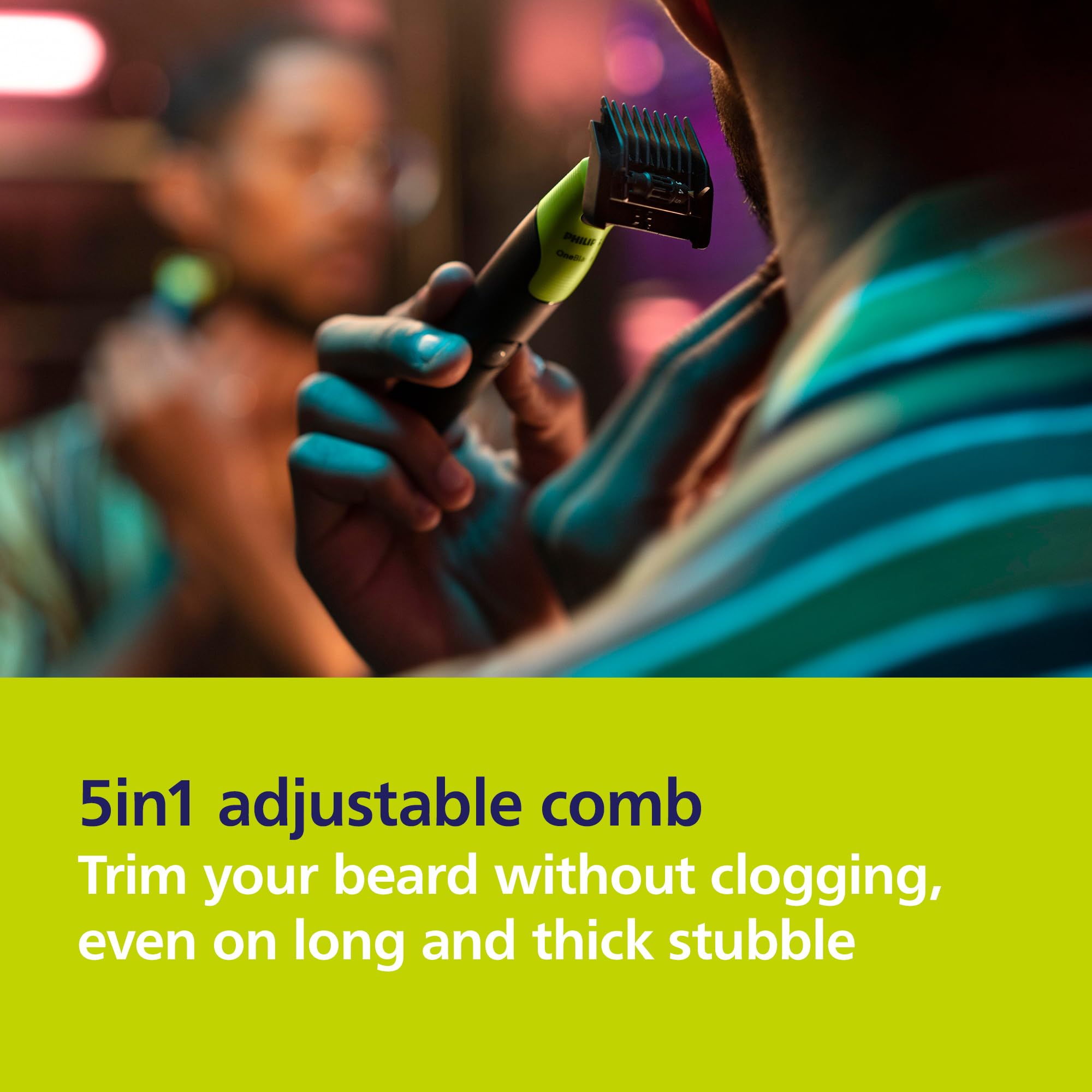 Norelco OneBlade 360 60 minute battery for long grooming sessions