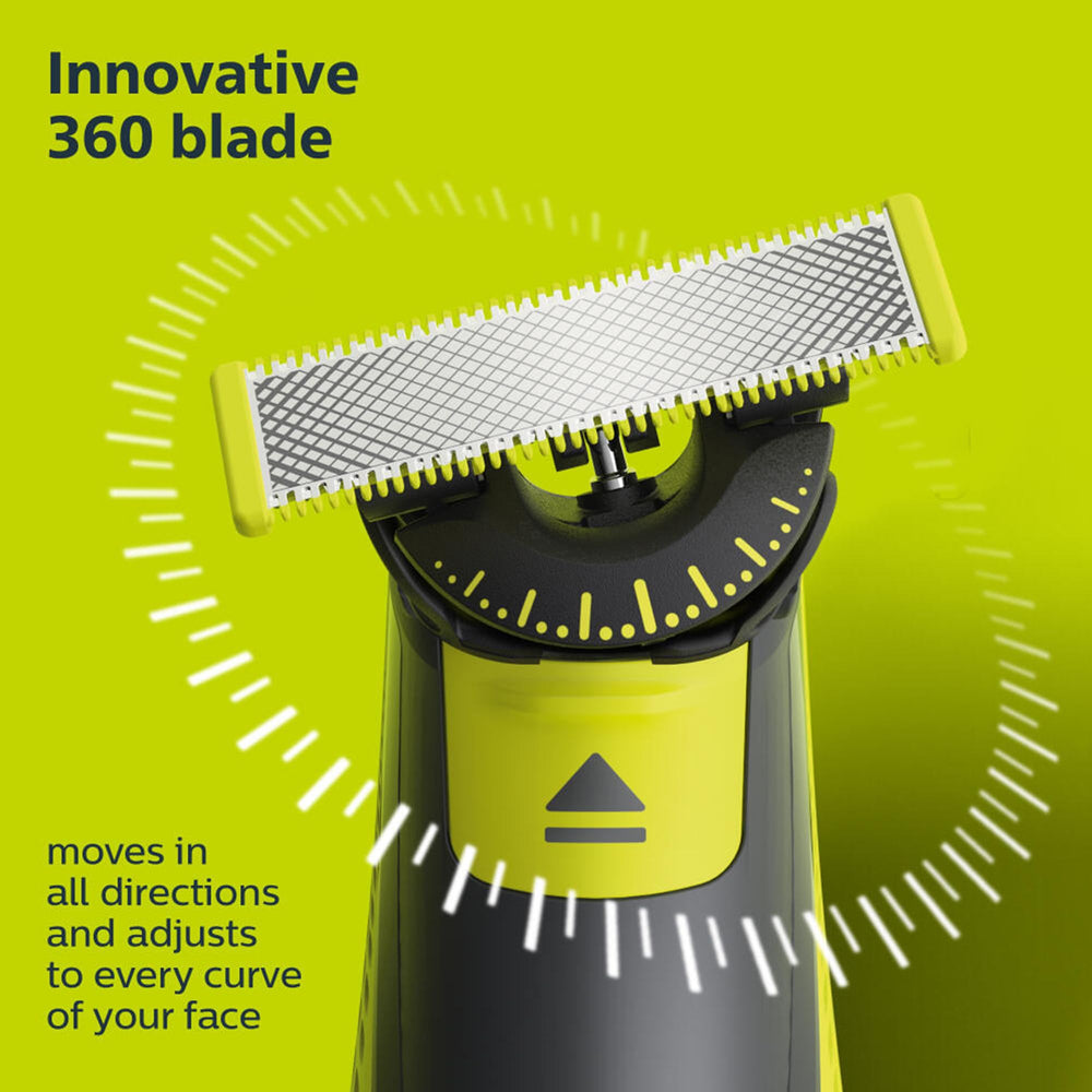 Unboxed Norelco OneBlade 360 blades in packaging, ready to replace.