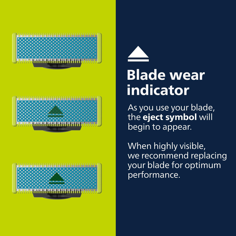 Norelco OneBlade replacement pack highlights easy blade swaps