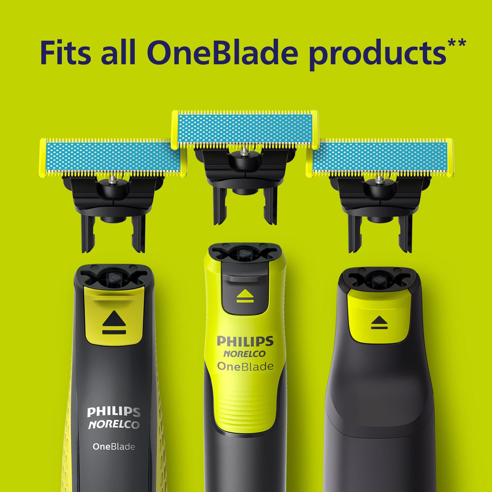 Norelco OneBlade blade trims edges and shaves with precision