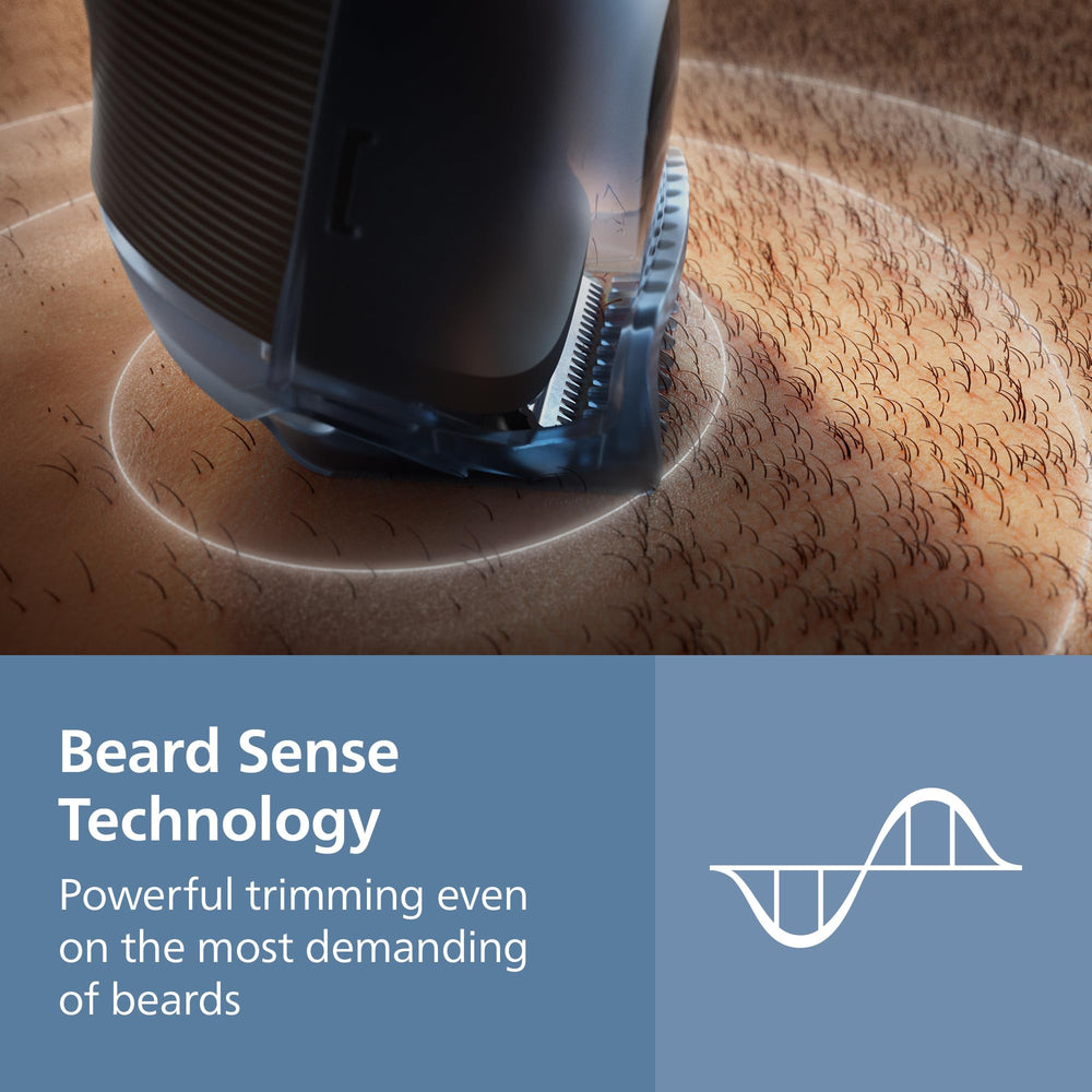 Norelco Beard Trimmer 5000 hair mess collector captures up to 80% of cut hairs