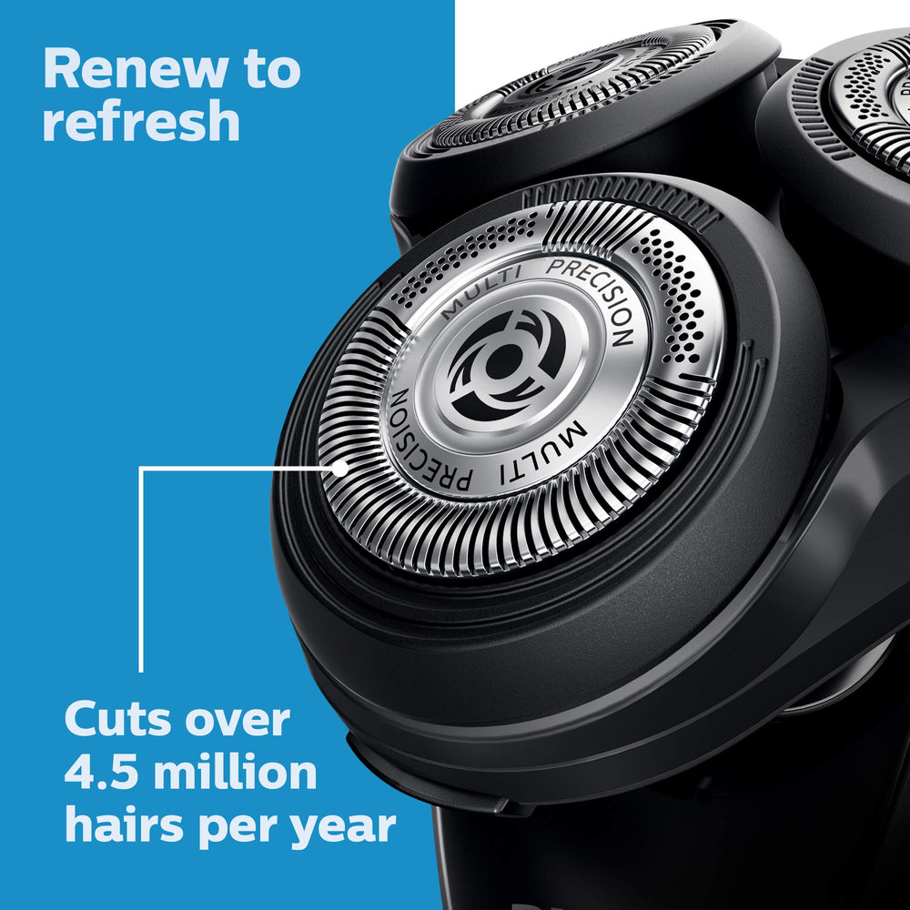 Norelco replacement blades feature Swedish steel for lasting sharpness