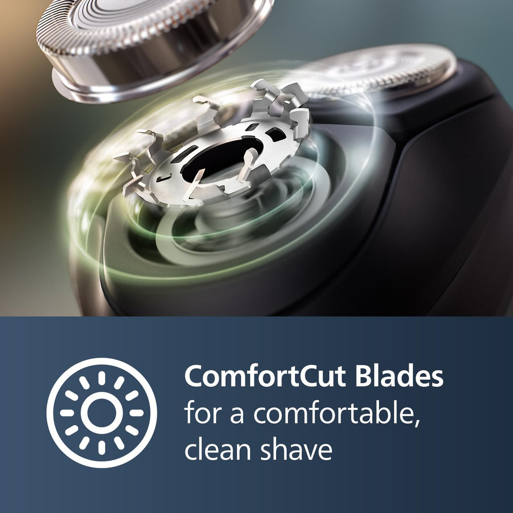 Norelco Shaver 2400 blade closeup showcases ComfortCut blades