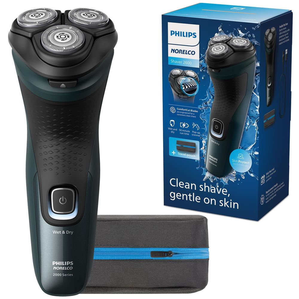 Norelco Shaver 2600 with 4D Flex Heads glides smoothly for gentle skin contact