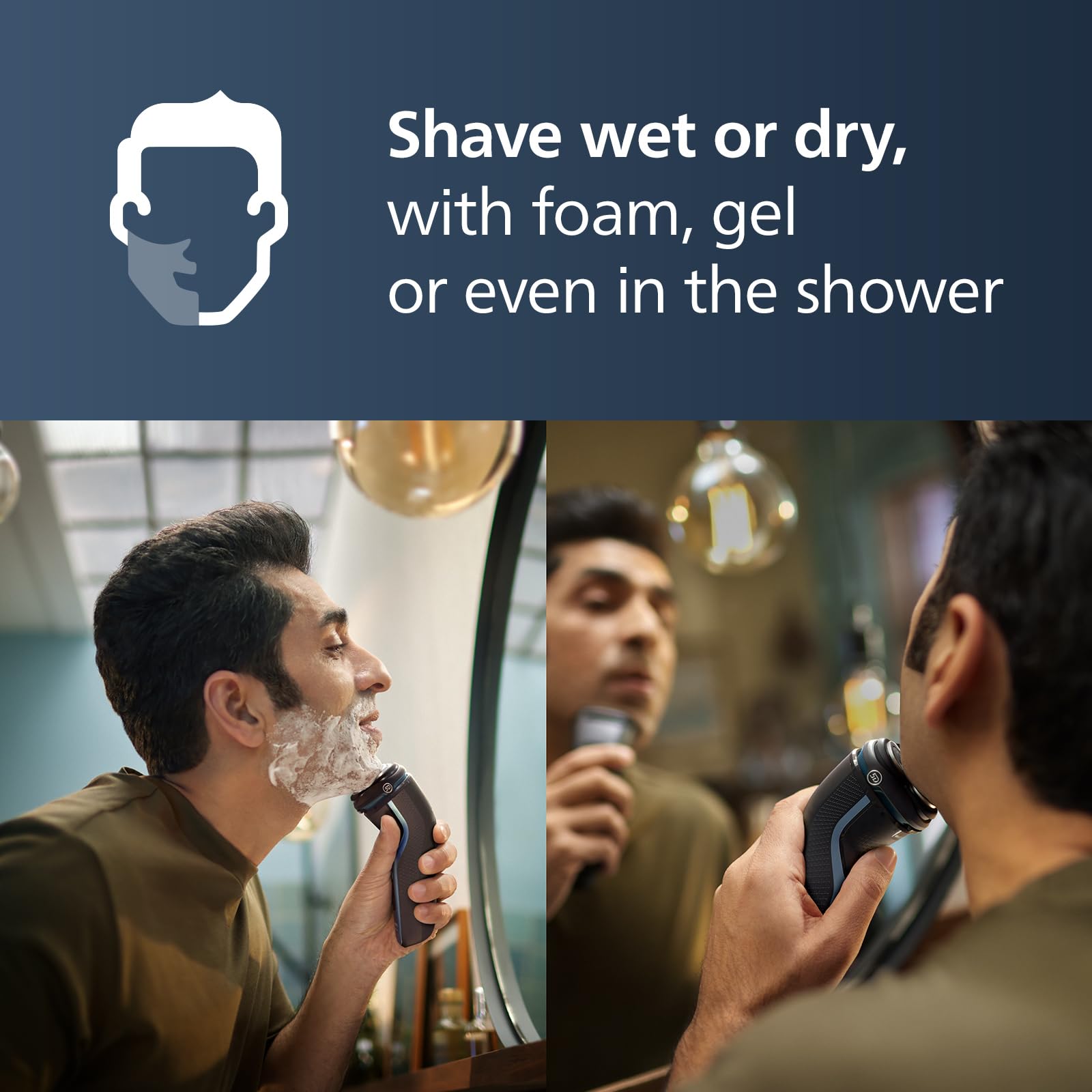 Norelco Shaver 3600 offers 60 minutes of cordless shaving.