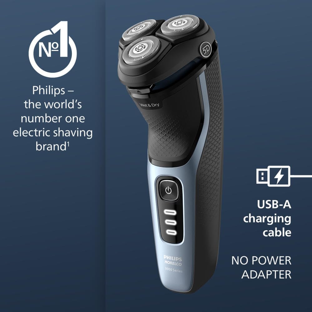 Norelco Shaver 3600 is fully washable for quick cleanup.