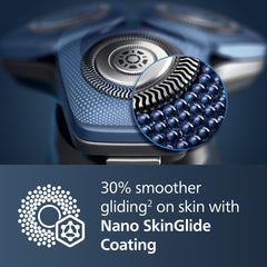 Norelco Shaver Series 7000 side view with ergonomic grip for daily grooming.
