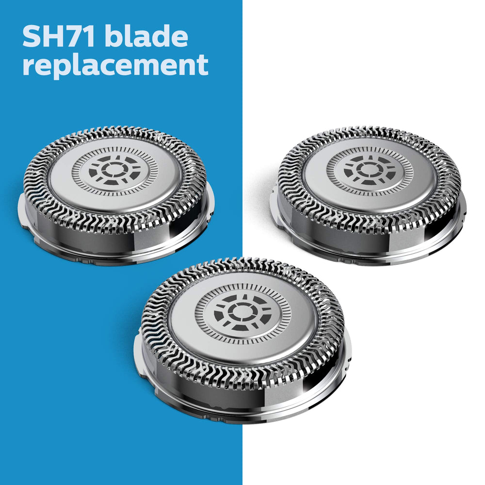 Norelco SteelPrecision blades close-up for smooth cutting performance