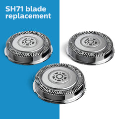 Norelco SteelPrecision blades close-up for smooth cutting performance