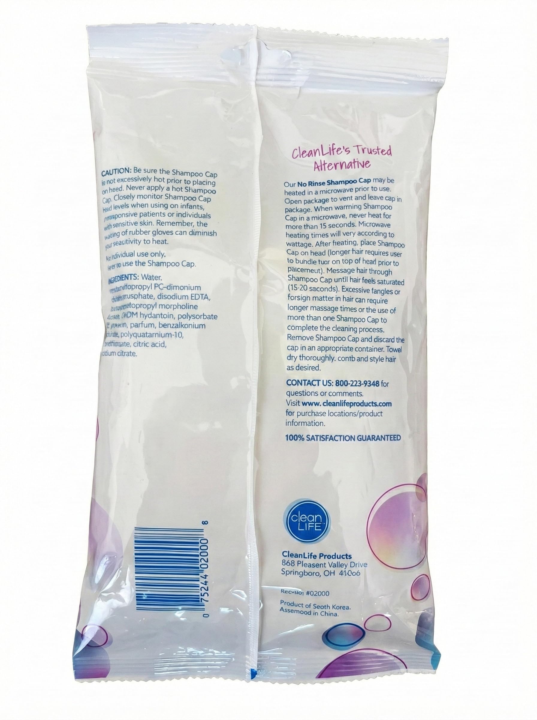 No-Rinse Cleanlife Cap: uso en viaje para cuidado capilar sin agua