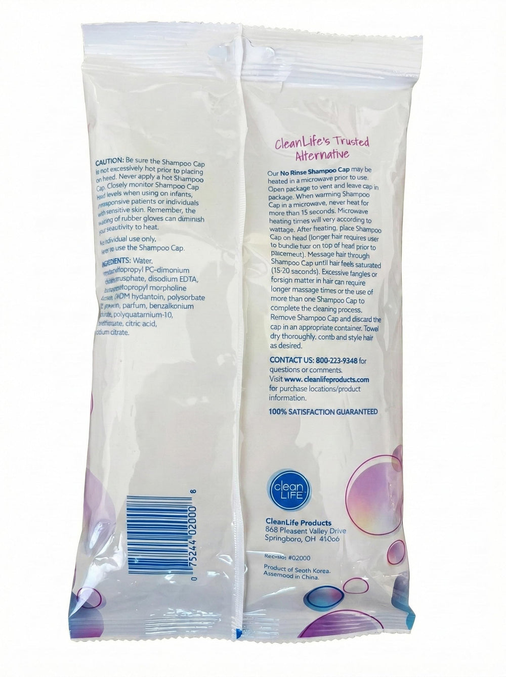 No-Rinse Cleanlife Cap: uso en viaje para cuidado capilar sin agua
