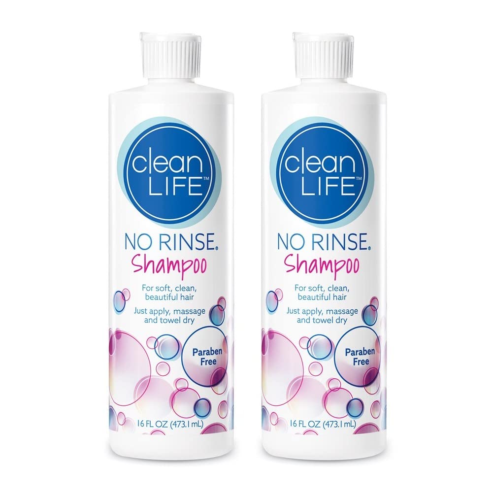 No-Rinse CleanLife Shampoo botella, limpieza sin agua para cabello fresco y manejable.