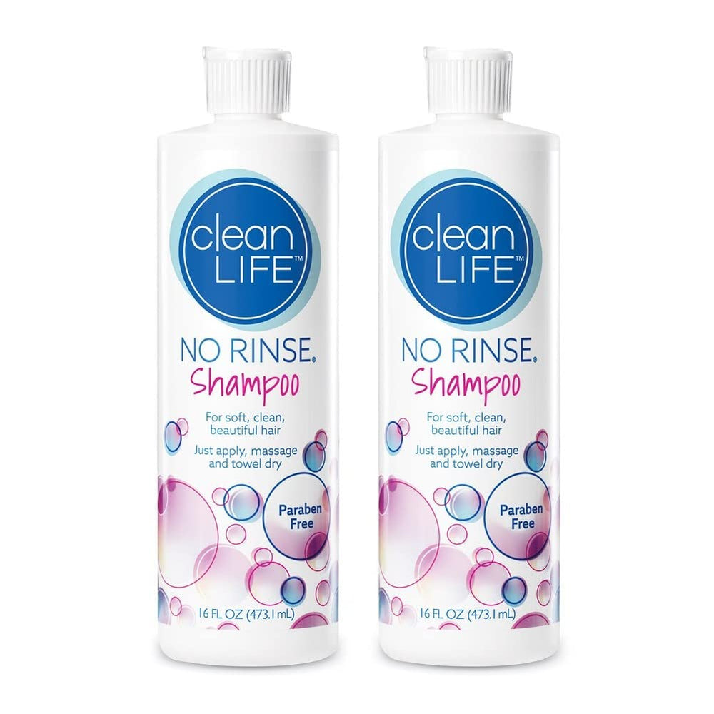 No-Rinse CleanLife Shampoo botella, limpieza sin agua para cabello fresco y manejable.