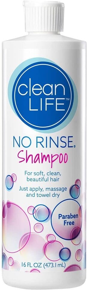 No-Rinse CleanLife Shampoo para camping, solución limpia sin necesidad de ducha.