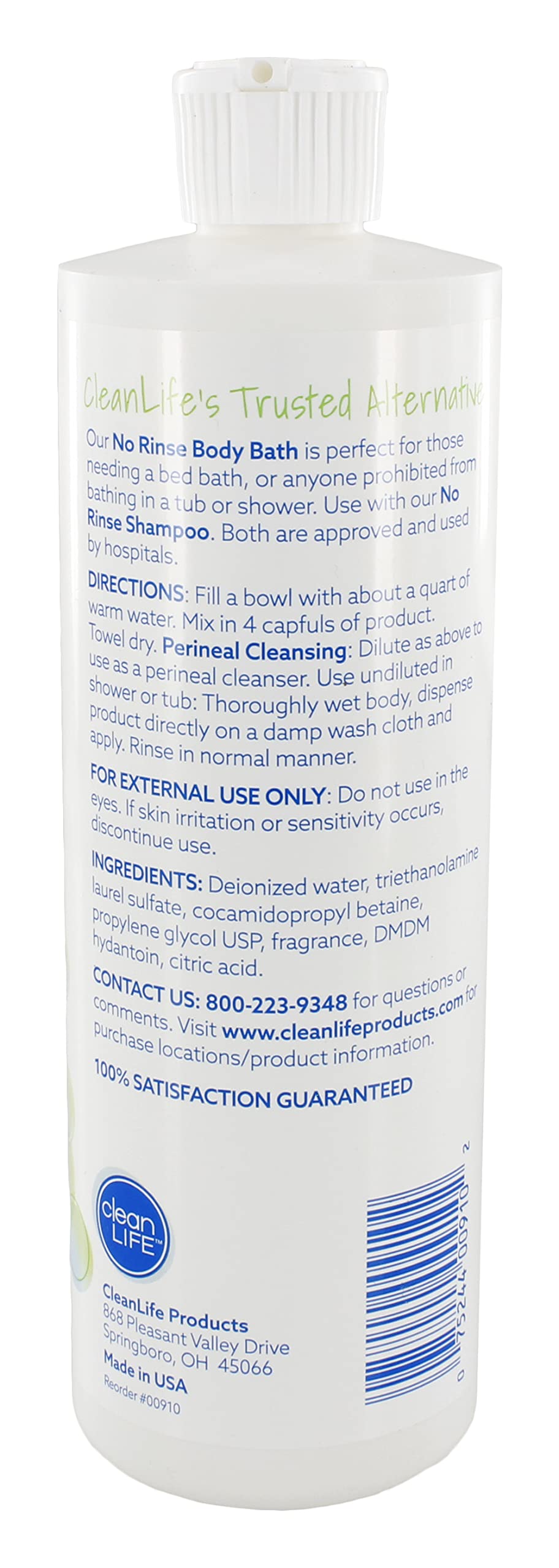 No-Rinse CleanLife Lavado Manos: gel suave que funciona también como lavado corporal ligero.