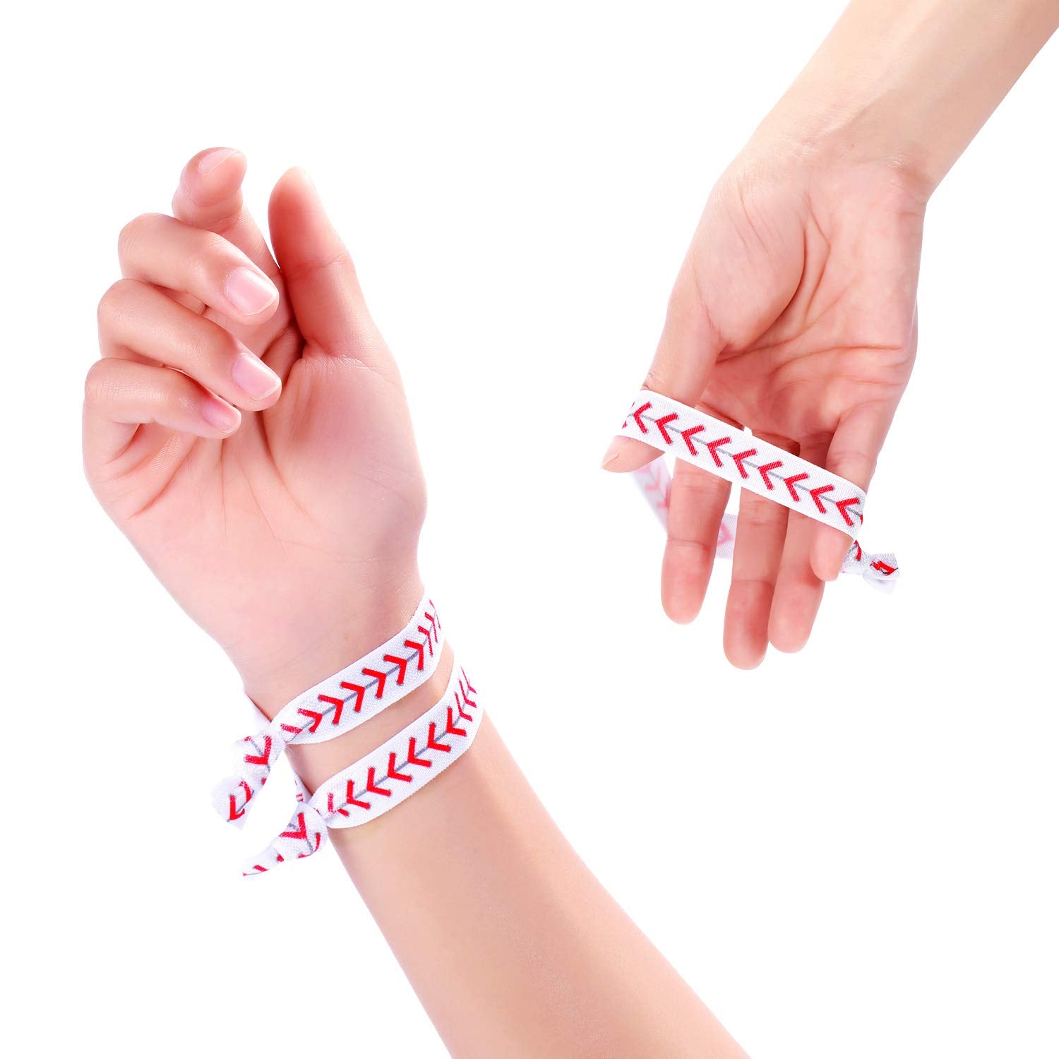 Norme baseball hair ties no-crease ribbon for gentle, dent-free hair