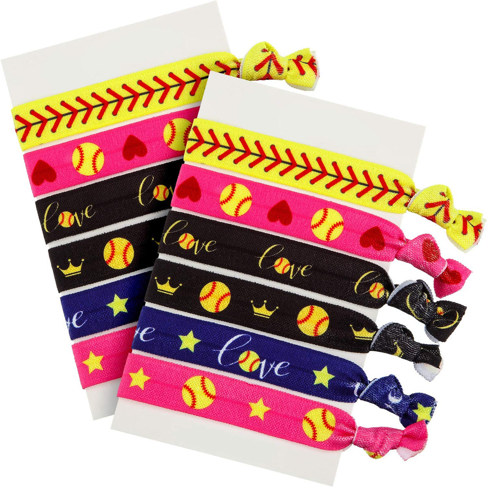 Norme softball hair ties multi-color pack shown for daily wear and sports practice