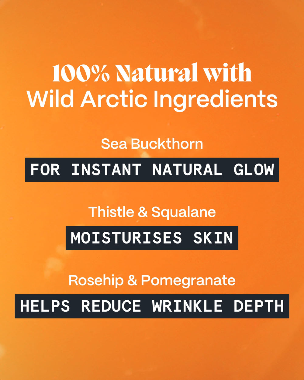 Norse Organics Rosehip oil ingredient highlight as part of the formula