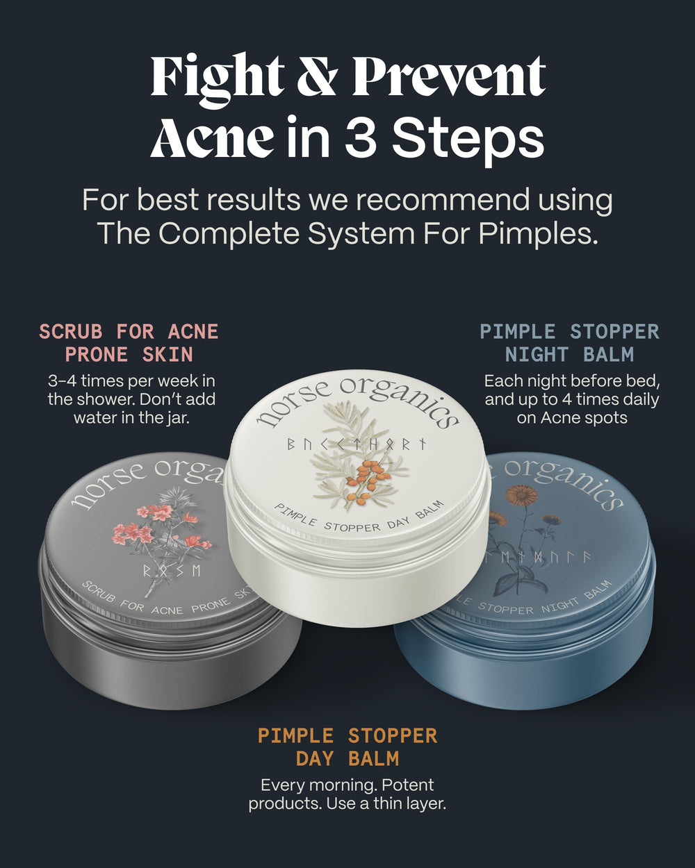 Soothing redness relief concept with Norse Organics Night Balm