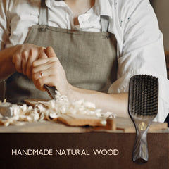 Norsewood Boar Bristle Brush bristle details for better styling results.