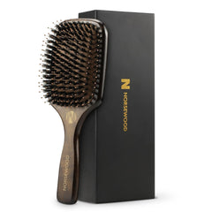 Norsewood boar bristle brush set adds shine by distributing oils