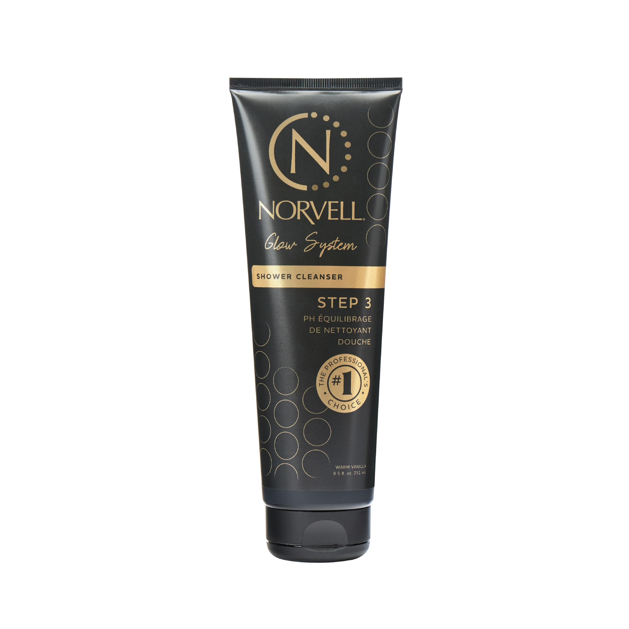 Norvell limpiador equilibrante de pH; botella vertido suave para autobronceado